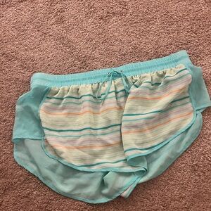 Victoria’s Secret size large Striped Aqua Women's Shorts.